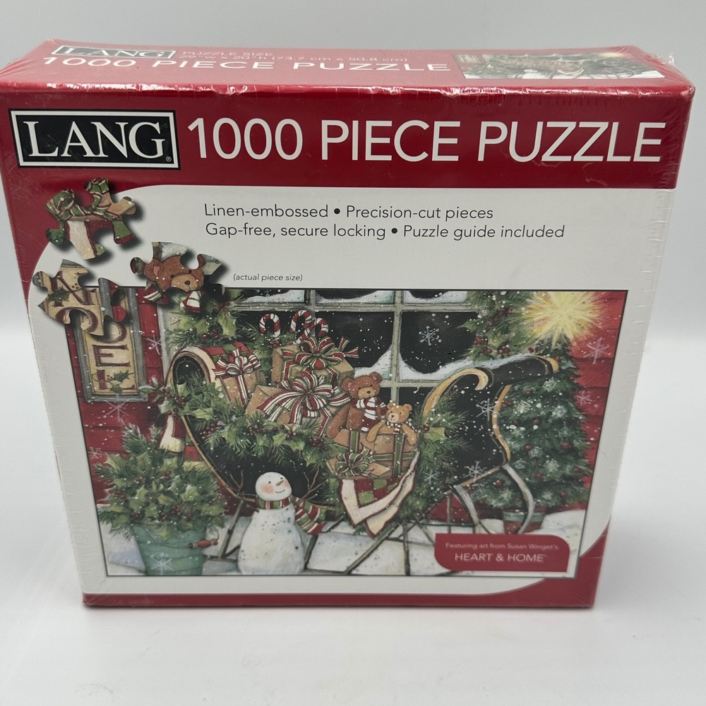Lang Santa's Sleigh Puzzle 1000pc Susan Winget Holiday Christmas‎ Art New Sealed